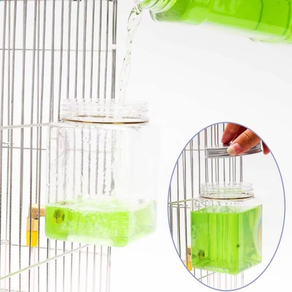 520ML Parrot Water Dispenser Leakproof Bird Waterer Easy To Clean Bird Water Feeder  for Bird Cage