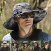 Wide Brim Solar Fan Outdoor Fishing Hat,   SolarUSB Charging Men Sun Hat With 2 Solar Fan UPF 50 Solar Fan Hat