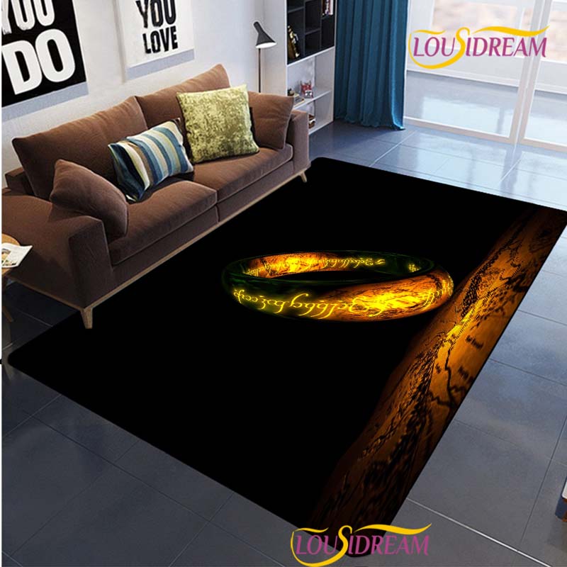 Lord of the Rings Carpet for Living Room Bedroom Rug Kitchen Door Unslip Floor Mats Birthday Gift Photography Props Alfombra Rug