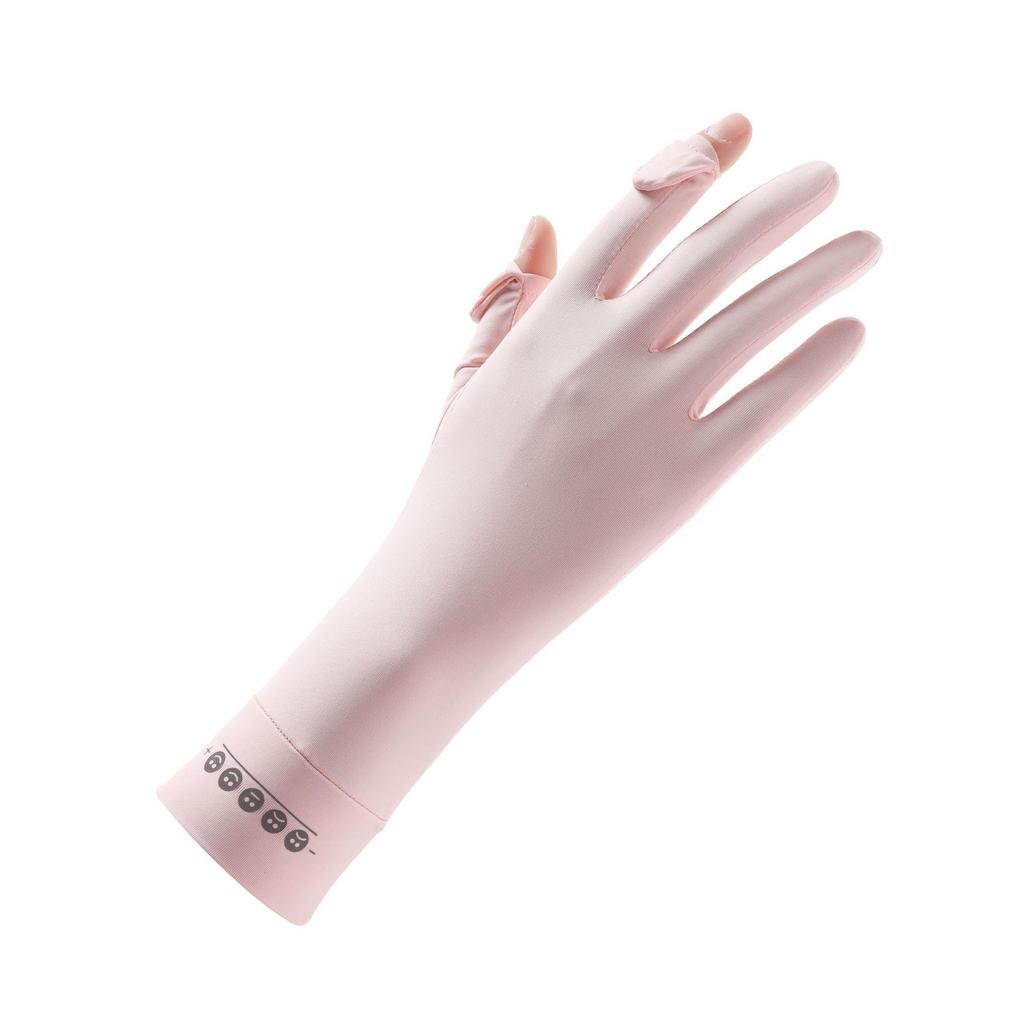 Women's UV Protective Ice Silk Cycling Gloves – Sweat-Absorbent, Breathable, Non-Slip, Flip-Top Sun Protection for Summer
