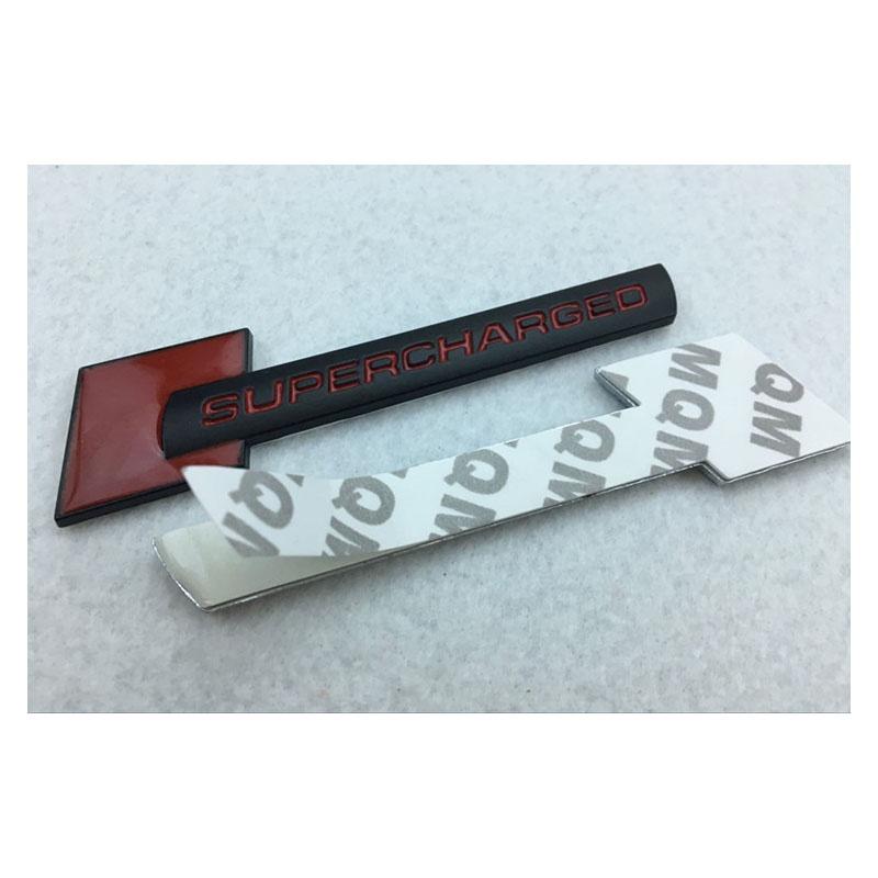 Styling Car Aluminum Stickers Supercharged Decal Emblem Badge Sticker For