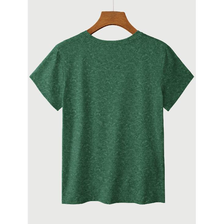 Macaron color scheme inspirational text print for education practitioners T Shirt| Teacher's Commuting Gentle Casual Loose Round Neck Top|Vintage