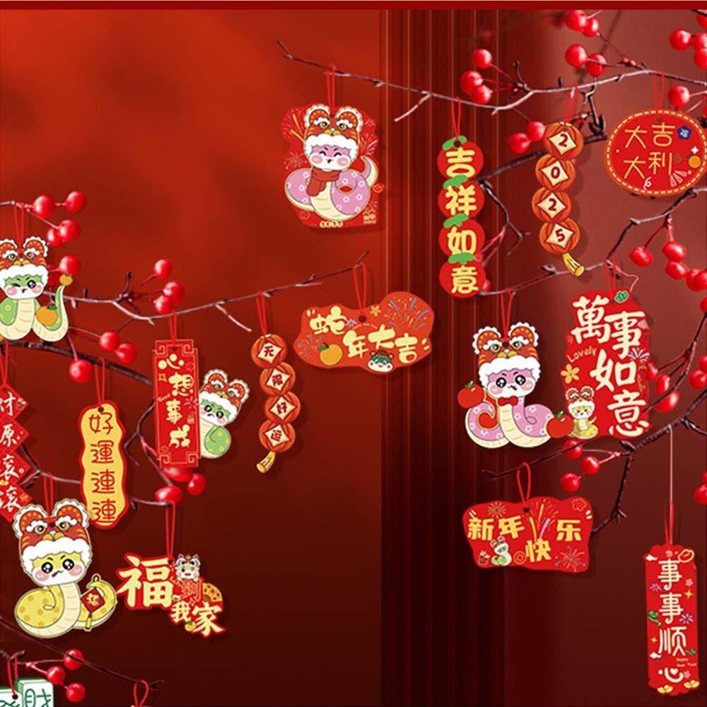 Red Hanging Pendant Tassel Potted Plant Decoration New Hanging Ornament  Spring Festival