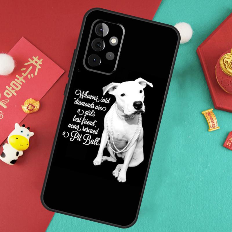 Pit Bull Lovely Pet Dog Pitbull Case For Samsung Galaxy A34 A54 A14 A15 A25 A35 A55 A53 A33 A13 A52 A32 A12 A51 A71 Cover