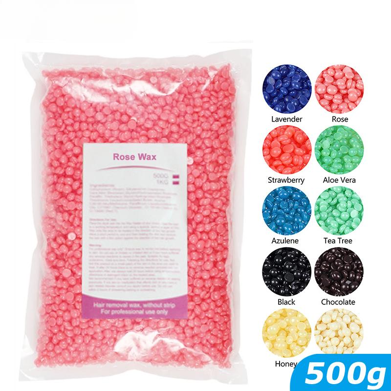 500g/1000g Depilatory Wax Beans for Waxing Heater Machine Wax Hair Removal Beans Hard Wax Bean Bikini Face Body Hair Removal