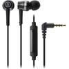 Audio-Technica ATH-CKR30iS BK Wired In-Ear Headphones with Remote and Microphone for Smartphones,...