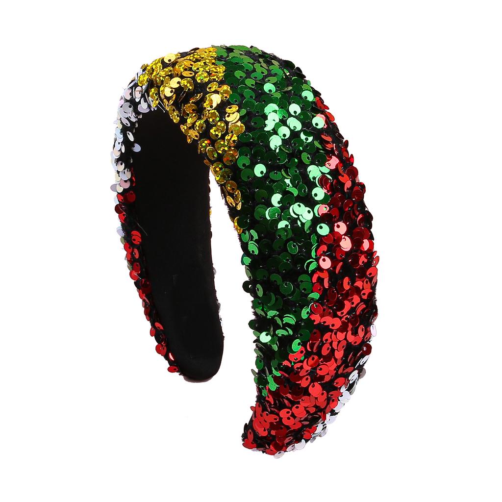 Fashion Sponge Padded Hairband 2inch Wide Headband Sparkly Sequin Headbands Adult Hair Jewley Accessories for Women Girls