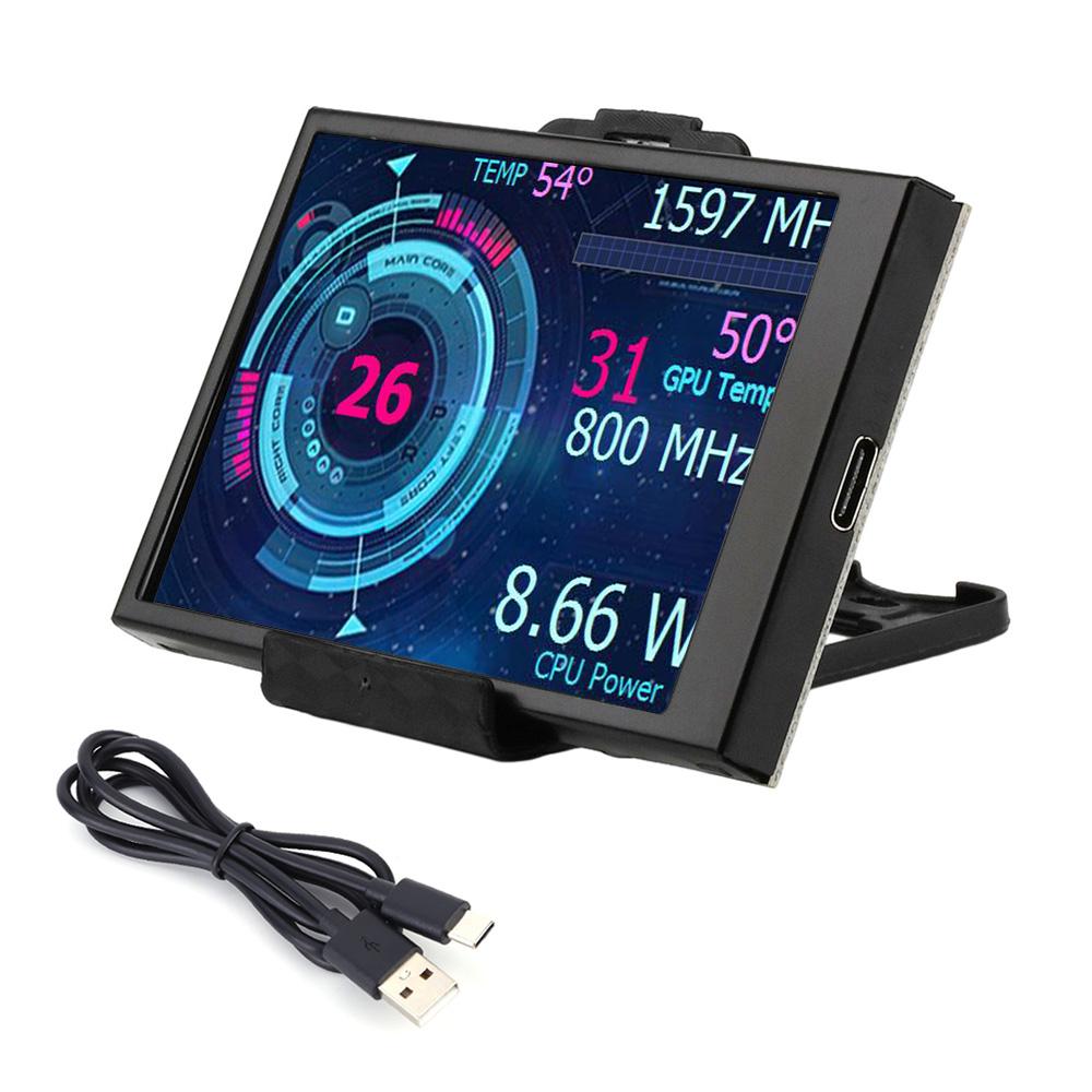 

3.5 Inch IPS Type C Secondary Screen for Computer CPU GPU RAM HDD Display 328*480 USB LCD Monitor Freely AIDA64 Windows 10 11