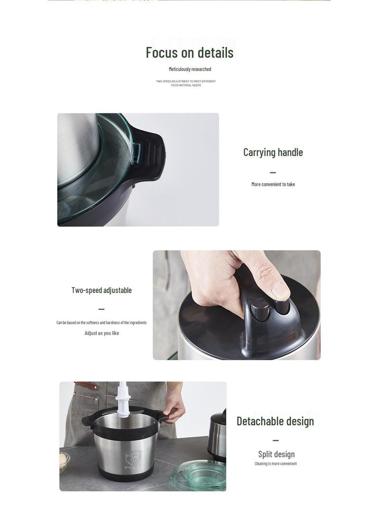 Multifunctional Stainless Steel Meat Grinder & Vegetable Masher for Baby Food