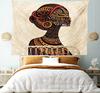 African Tapestry Indigenous People Theme Traditional Turban and Dress Tapestry Wall Hanging for Bedroom Living Room Dorm Decor