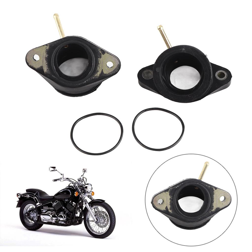 2 X Motorcycle Carb Intake Carburetor Interface Adapters For XV400 XV500 XV535