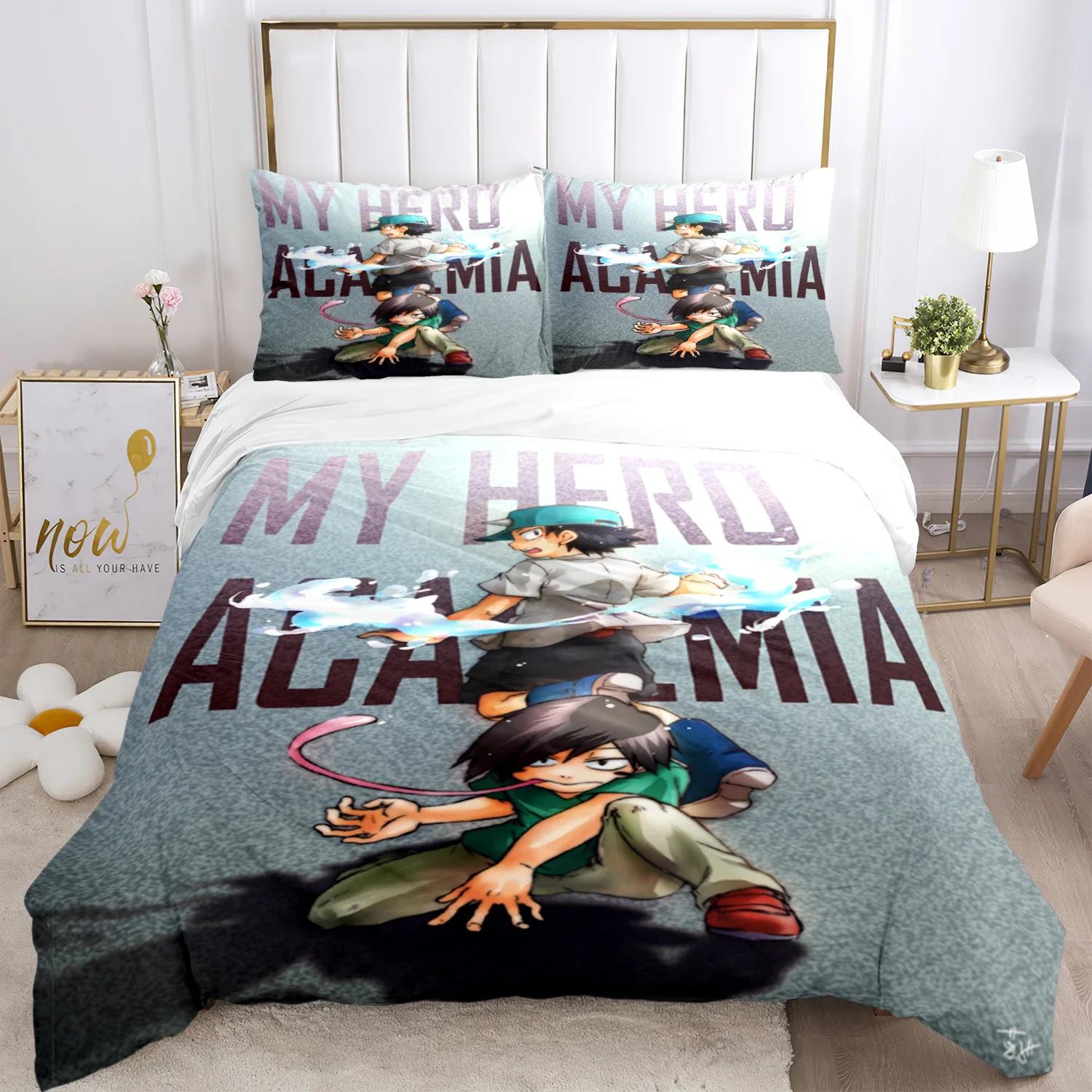 

My Hero Anime Print Three Piece Bedding Set Fashion Children Or Adults For Beds Quilt Covers Pillowcases Bedding Set Gift 70x133cm