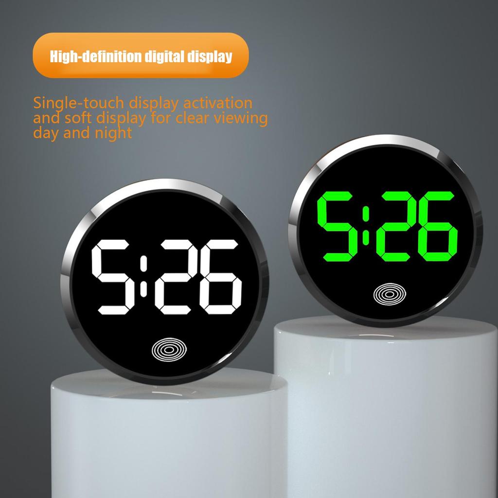 Digital Dashboard Clock for Car Touch-Control Small Clock Light Watch with LED Display for Vehicle RV Home Travel Fridge