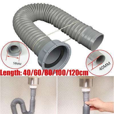 1ks 58mm univerzálny plastový flexibilný kuchynský drez sitko drez predlžovací umývadlo odtoková hadica hadica do kúpeľne, kuchyne