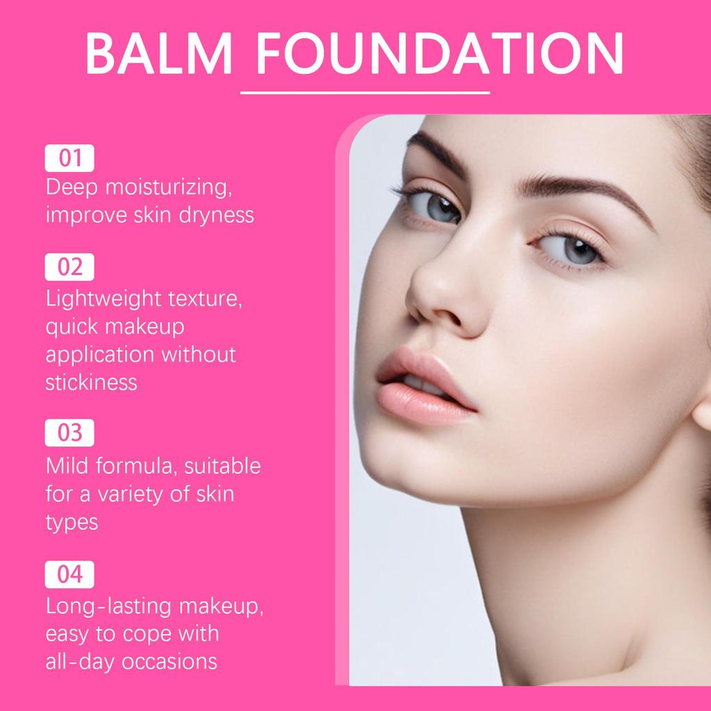 2pcs Lightweight  Smooth Foundation Moisturizer + Eyebrow Pencil Makeup Set Natural and Long-Lasting Color