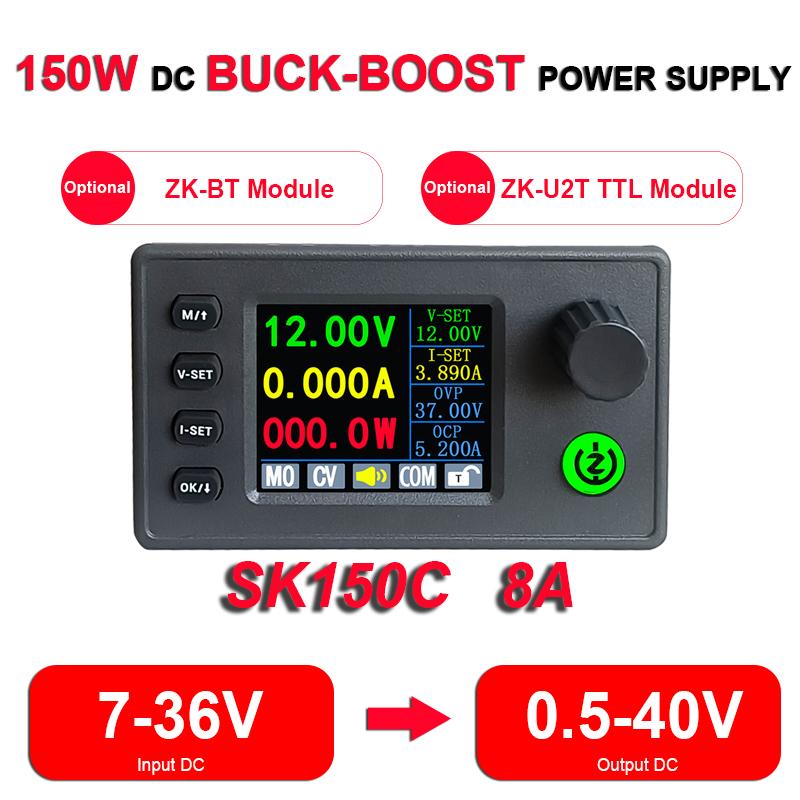 SK150C 150W 8A CNC Buck-Boost DC Power Supply Adjustable Regulated Laboratory Converter 7-36V To 0.5-40V BT TTL Set App PC