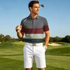Men's Casual Quick Dry Mesh Polo Shirt Lightweight Breathable Golf Performance Shirt with Button Collar for Outdoor Sports and Everyday Wear
