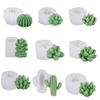 Set di Stampini in Silicone per Candele Succulente e Cactus 3D Kit per Sapone Fatto a Mano, Artigianato in Gesso, Stampo per Colata in Resina Epossidica, Strumenti per la Cottura di Torte
