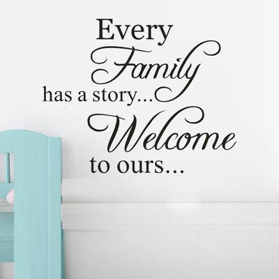 Every Family Removable Art Vinyl Mural Home Room Decor Wall Stickers