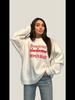 2024 European Style Women's Versatile Printed Pullover Sweatshirt - Loose, Thickened, Plus Velvet, Autumn/Winter Fashion, Round Neck.