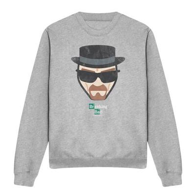 Breaking Bad Unisex Adult Heisenberg Face Heather Sweatshirt