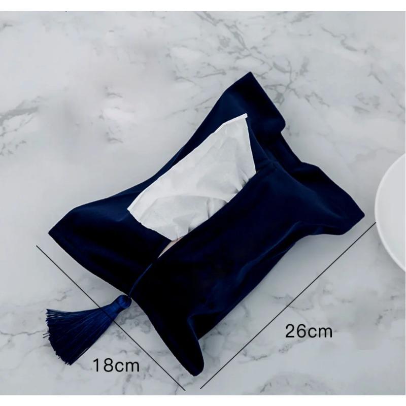 Taschentuchbox Set Samt Papier Schublade Auto Wohnen Essen Aufbewahrungstasche Quaste Orientalisch Östlicher Stil MitOhne Worte Taschentuchhülle