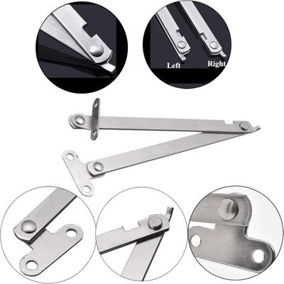 2pcs Stainless Steel Cabinet Cupboard Furniture Doors Close Lift Up Stay Support Hinge Folding 180° Kitchen Furniture Hardware