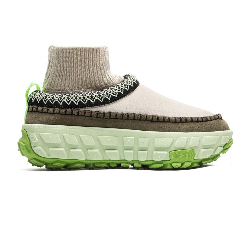 

3352 звездные осенне-зимние снежные ботинки для мужчин и женщин, парные, на толстой подошве, увеличивающие рост, шинные ботинки с хлопком и утепленные зимние хлопковые ботинки 44-Male code зелёный