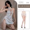 Sexy Retro Cheongsam Free Sex Underwear Women's Side Split Mesh Transparent Lace Large Size Uniform Temptation