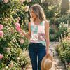 Womens Spring Tops Patchwork Tank Top Summer Shirts for Women Casual Sleeveless Womens Summer Shirts Loose Fit Tshirts Shirts for Women