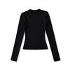 Women's American-Style Long Sleeve Fitted T-Shirt with Stylish Shoulders, Perfect for Autumn and Winter, Imitation Wool Base Layer.