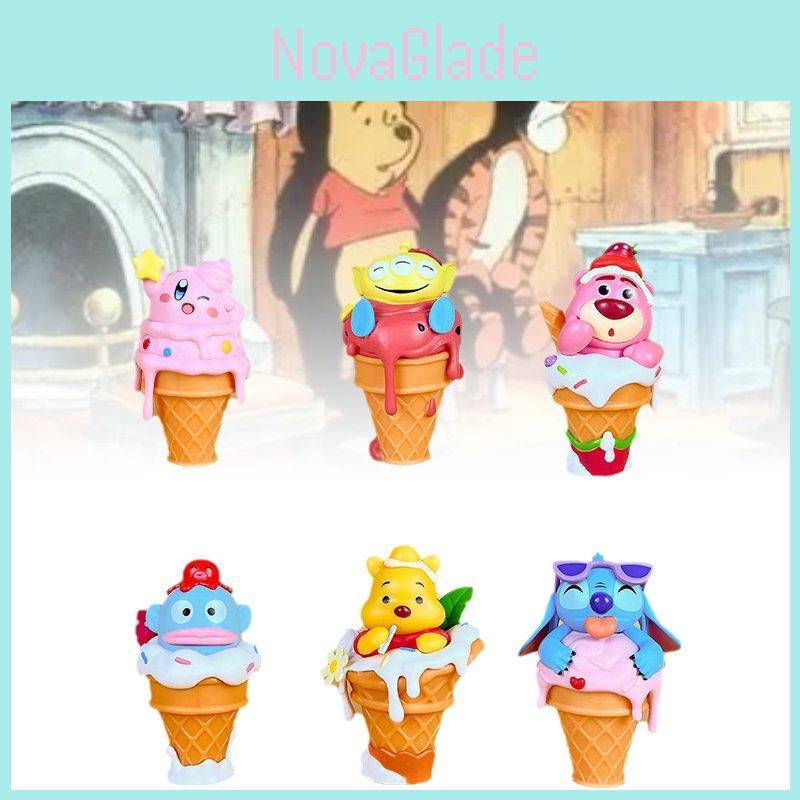 Adorable Disney Winnie The Pooh Strawberry Ice Cream Cosplay Doll Set 9.5cm Pvc
