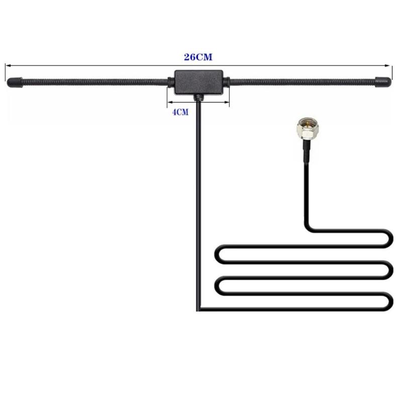 1 Set Fm F-Head Sheep Horn Antenna For Car Fm Tv Radio Station 75 Ohms F Female Head To Tv3.5 Mono Fm Radio Antenna