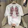 American Ruffian Handsome Short-sleeved T-shirt Young Men and Women Summer Trend Personalized Printing Niche Loose Half-sleeved Top Round Neck
