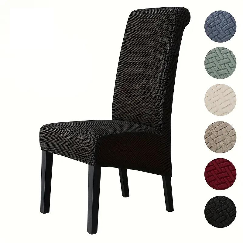 

Jacquard Chair Cover Stretch XL Size Long Back Dining Chair Covers Seat Slipcovers For Wedding Dining Room Chairs For Kitchen