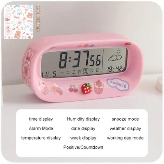 Timing Wecker Smart Zeitplan Dekoration Studenten Aufwach-Artefakt Elektronische Uhr Uhr Digitaler Wecker mit Deko