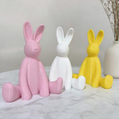 Cute Sitting Posture Leisurely Rabbit Statue Ornament, Rabbit Decoration, Easter Rabbit Ornament, Modern Art Decoration