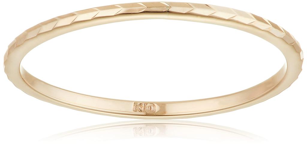 ESTELLE K10 Yellow Gold Pinky Size Web Ring, 3, Exclusive, 0172-4958-0019-0003