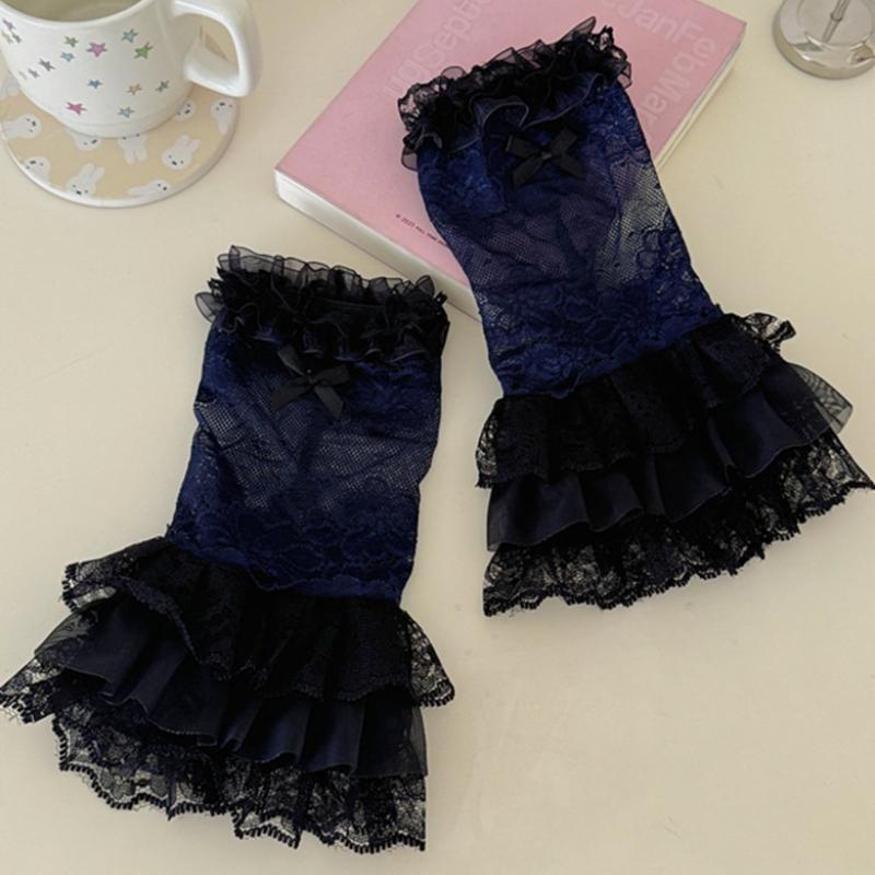 1 Paar Europäischer Damenhafter Stil Weißes Spitzenmanschetten Falscher Kragen Damenbekleidungszubehör Hochzeitskleid Dekorativer Ärmel