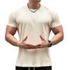 Manatsulife Knit Short Round for Strength Gym Solid DXT1 Men's T-Shirt, Sleeve, Neck, Breathable, Stretch, Training, Fitness, Wear, Color, Casual,