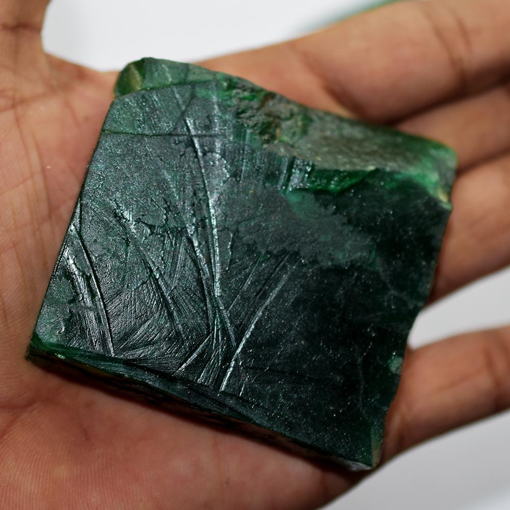 Natural Green Emerald 142.7 Ct Uncut Gemstone Rough Earth Mined