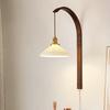 Japanese Retro Copper Wall Lamp Walnut Living Room Background Wall Corridor Study Bedroom Bedside Lamp Lighting