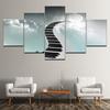 Canvas Painting Piano keyboard Step by step 5 Pieces Wall Art Painting Modular Wallpapers Poster Print living room Home Decor