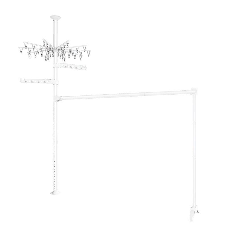 Adjustable No-Drill Floor-to-Ceiling Clothes Rack & Hanger