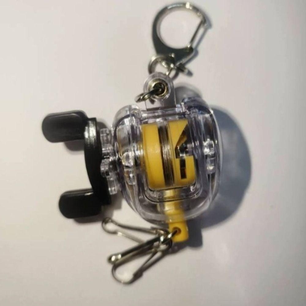 Retractable Fishing Reel Key Chain Pull Chain Quick Hanging Wire Rope Telescopic Badge Holder Multi-tail Fly Fishing Key Ring