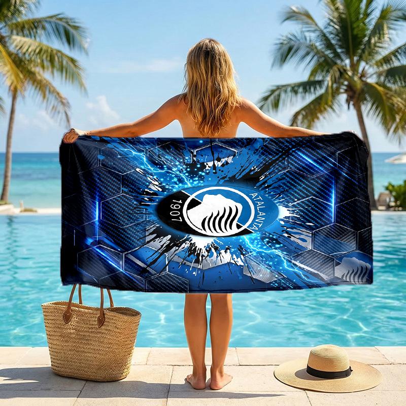 Asciugamano da Spiaggia Asciugatura Rapida in Microfibra Assorbente Portatile da Viaggio per Nuoto Atalanta FC