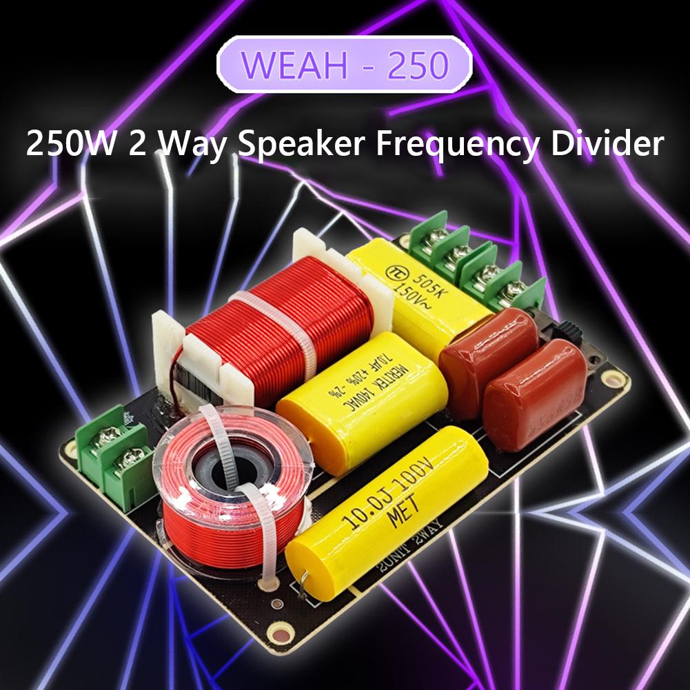 WEAH-250 250W Speaker Frequency Divider HiFi Two Way Audio Filter 2750/2800Hz Tweeter Bass Crossover Filter Home Sound Theater