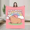 Cute Capybara Blankets  Flannel Awesome Warm Throw Blanket for Coverlet Decoration