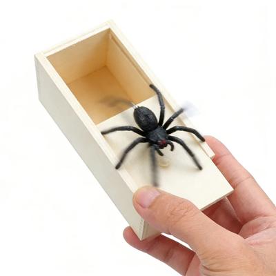 Trick Spider Funny Scare Box - Wooden Hidden Box Quality Prank Toy Fun Game Prank Trick for Friend Office Toys