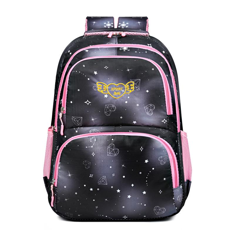 School Bag Starry Sky Gradual Change Fashion Soft Cute Art Backpack Single Large Capacity Student Bag